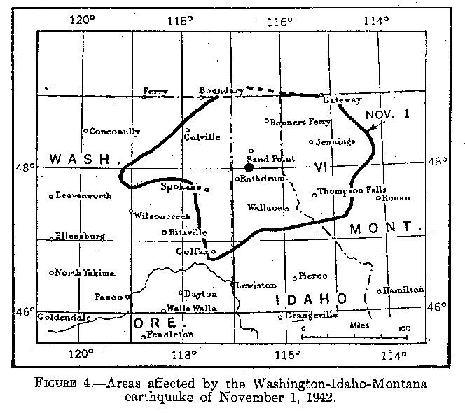 1942 Isoseismal Map