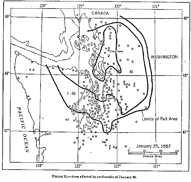  1957 Isoseismal Map