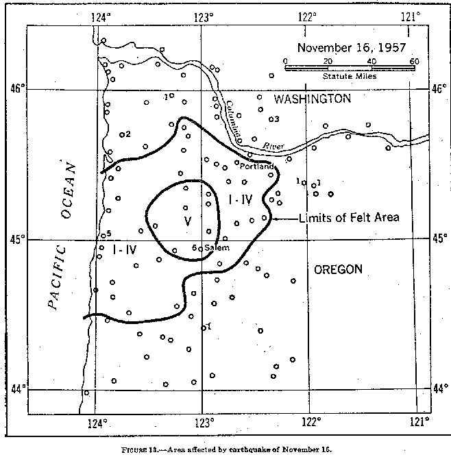  1957 Isoseismal Map