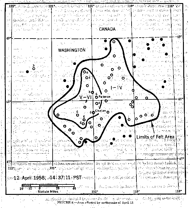  1958 Isoseismal Map