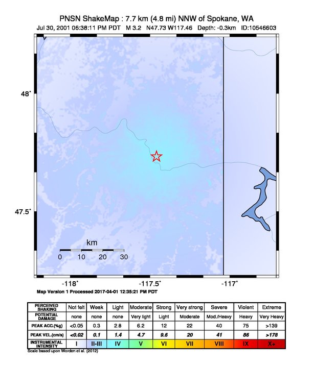 ShakeMap | Pacific Northwest Seismic Network