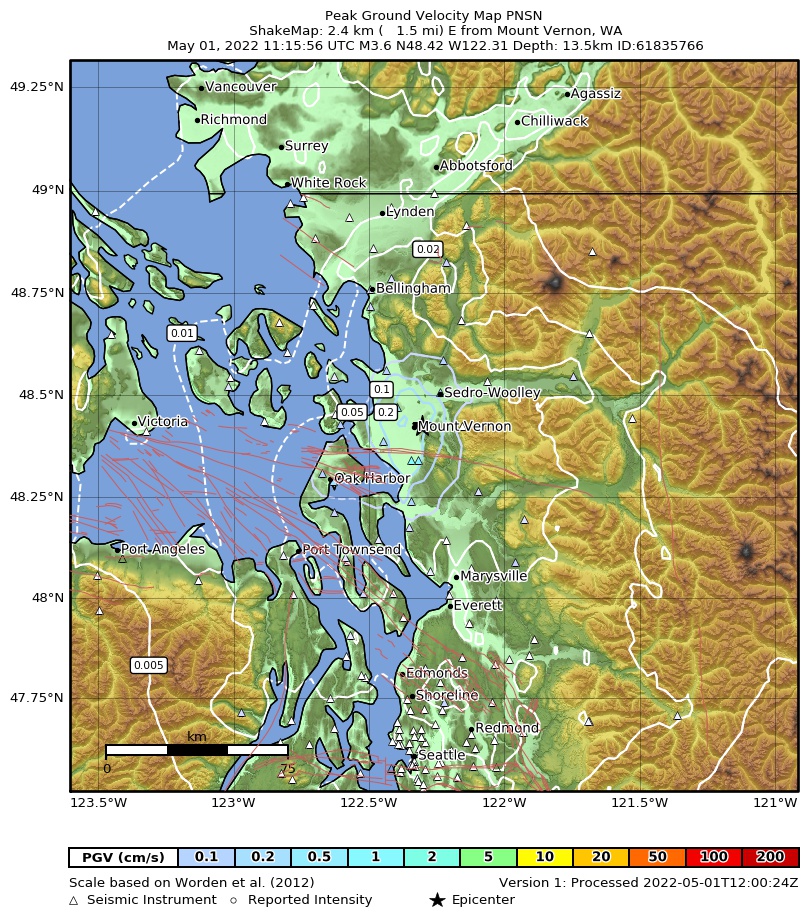 ShakeMap | Pacific Northwest Seismic Network