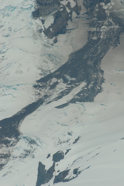 Nisqually cleaver rockfall debris
