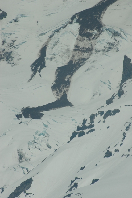 Nisqually cleaver rockfall debris