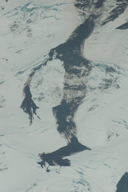Nisqually cleaver rockfall debris